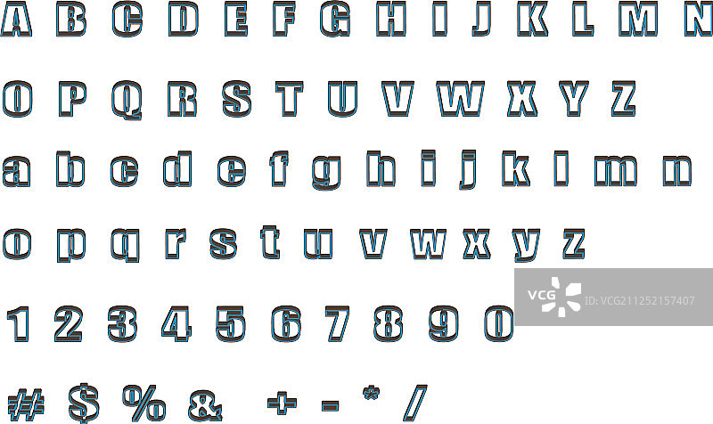 字母数字草图风格图案图片素材