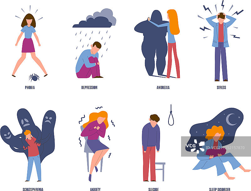 精神障碍精神疾病人群图片素材