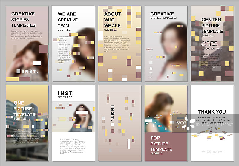 创造性的社交网络故事是垂直设计的图片素材