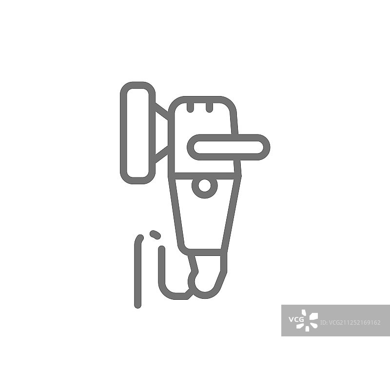 白色背景上的抛光机线条图标图片素材