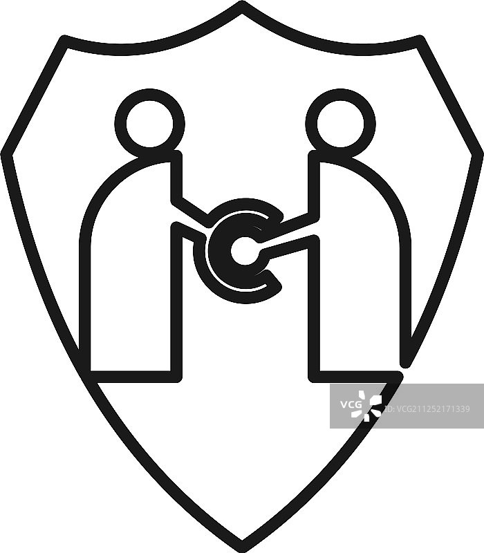 安全盾牌承诺团队合作图片素材