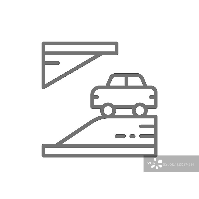 白色背景的地下停车场线图标图片素材