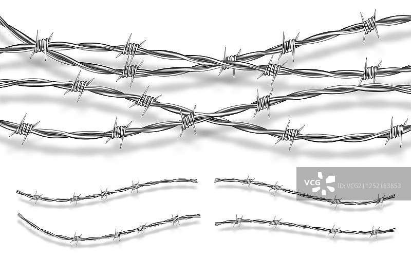 带刺的金属钢丝图片素材