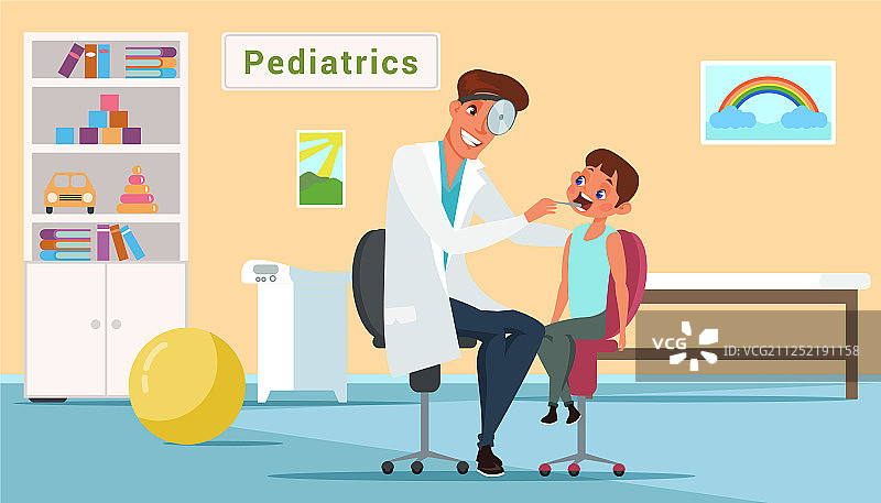 小儿科办公室的小男孩图片素材