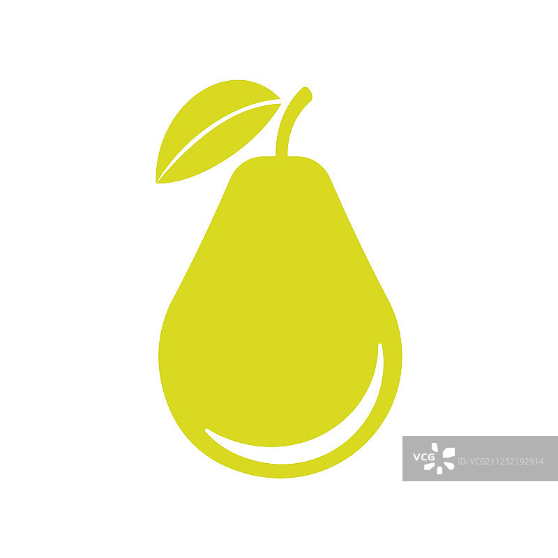 白色背景上的独立梨子图片素材