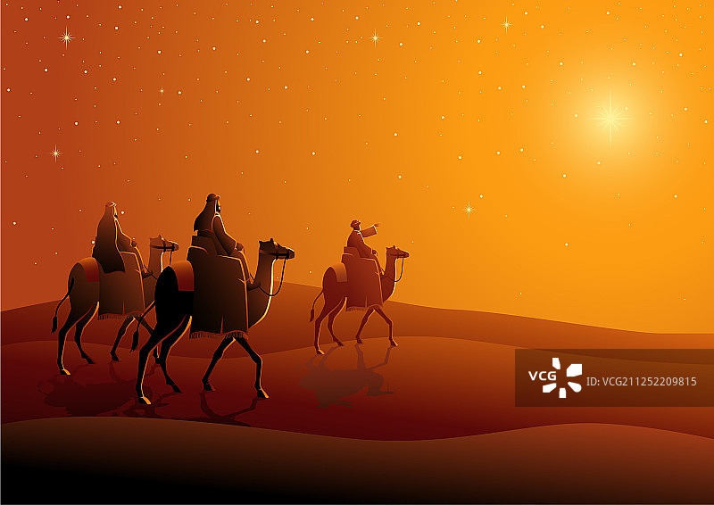 三位智者前往伯利恒图片素材