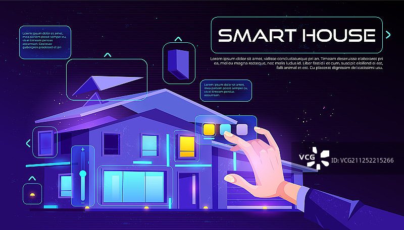 智能房屋和人工智能技术图片素材