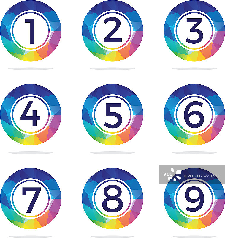 从零到九的数字和数学图片素材