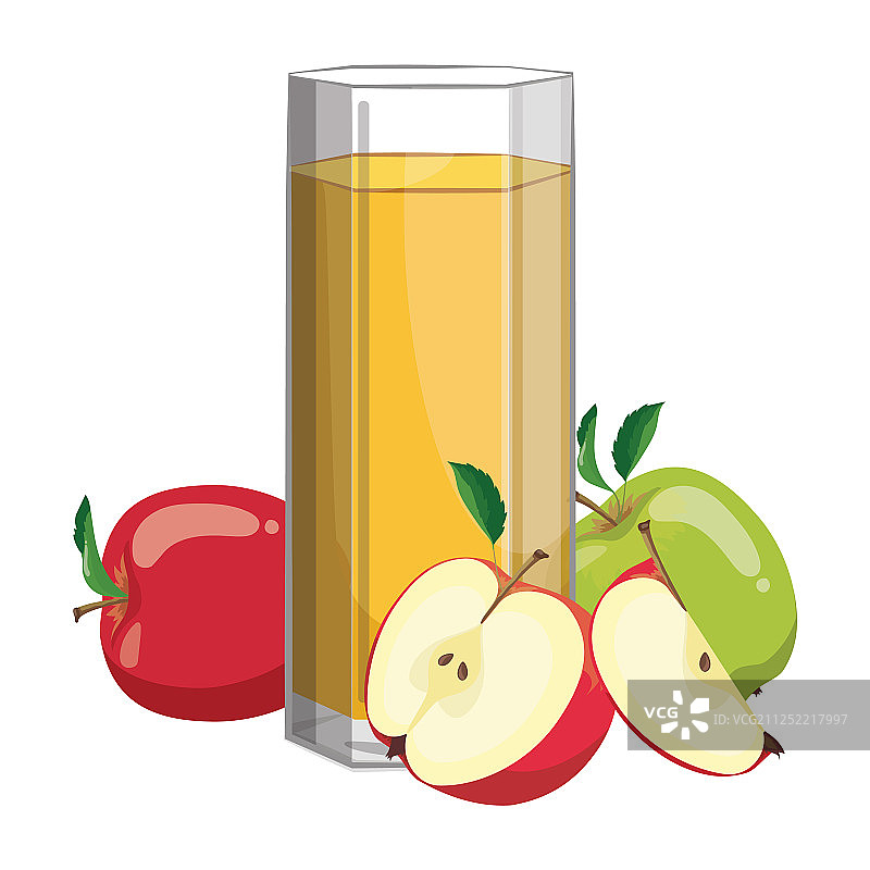 新鲜苹果汁维生素图片素材