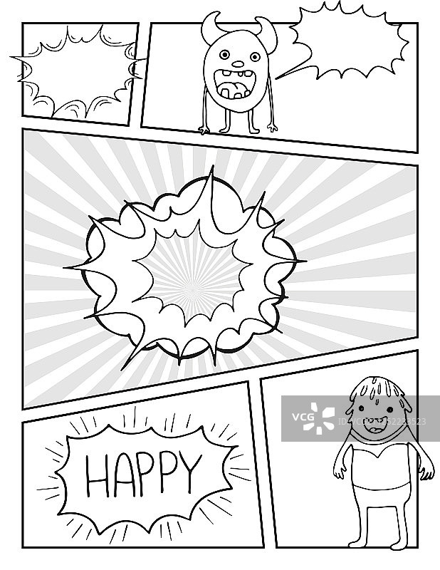 漫画书页样机图片素材