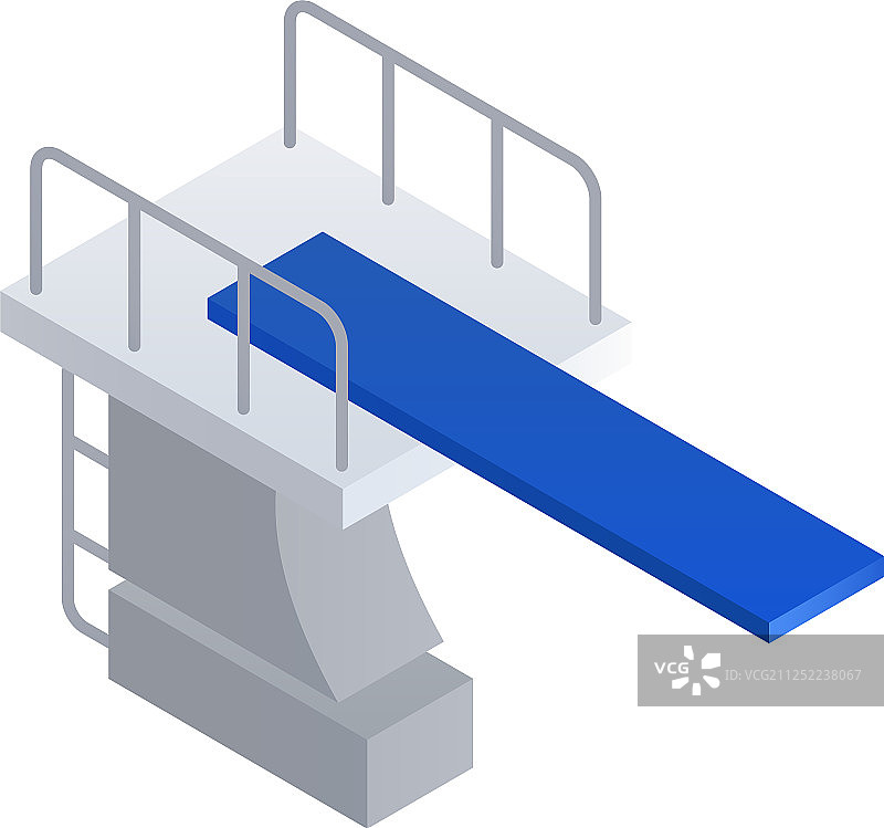 2.5D跳水板图标图片素材