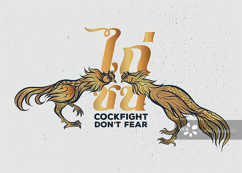 泰式斗鸡标志图片素材