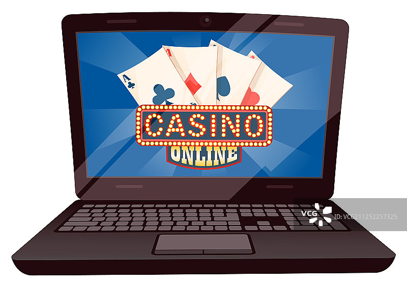 电脑在线赌场扑克牌图片素材