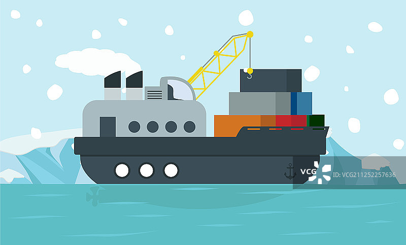 北极货船集装箱图片素材