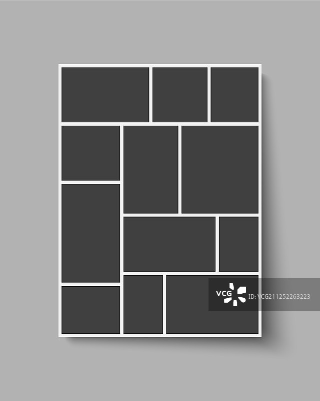 十二帧照片拼贴模板图片素材