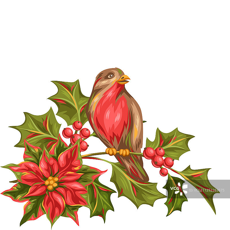 圣诞节邀请函或贺卡图片素材