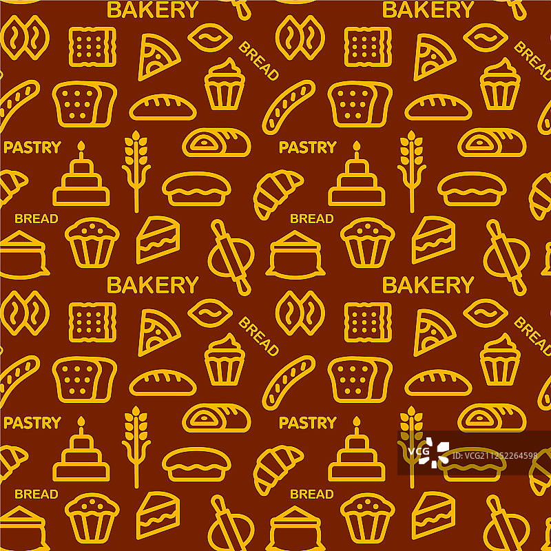 面包无缝图案图片素材