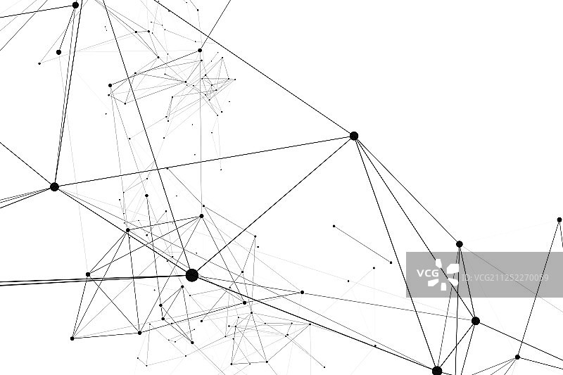 线条和点组成的科技背景图图片素材