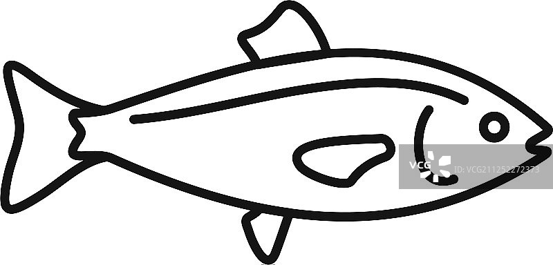 海洋鱼类图标轮廓样式图片素材