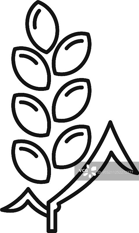 小麦图标轮廓样式图片素材