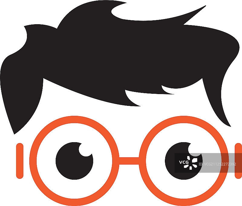 极客眼镜平面设计模板图片素材