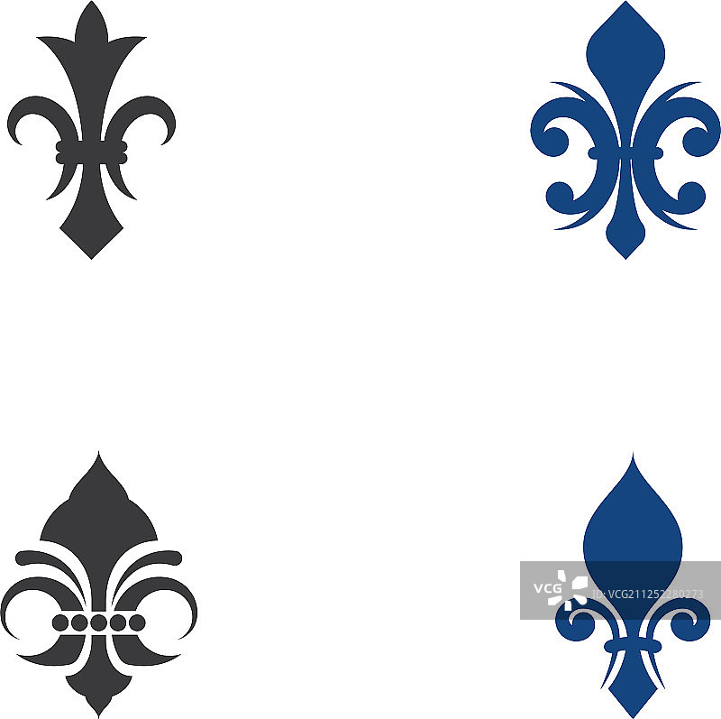 百合花饰图标设计图片素材