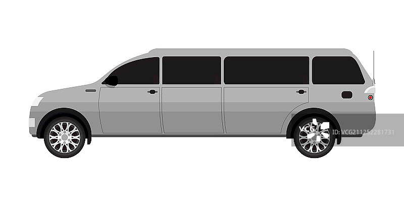 奢华豪华轿车，白色背景图片素材