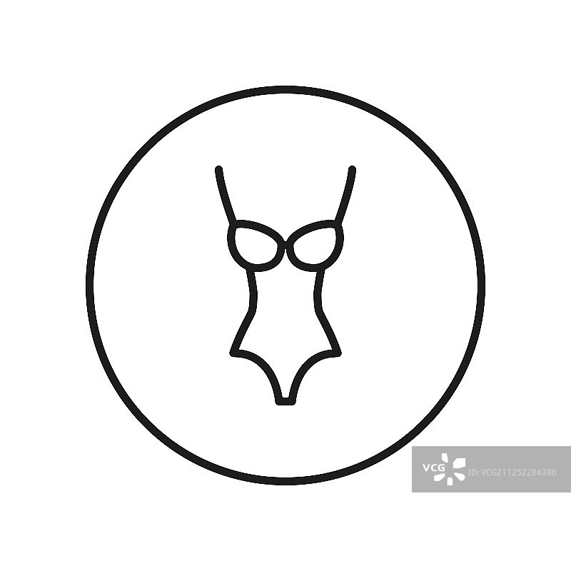 紧身胸衣图标可编辑细线图片素材