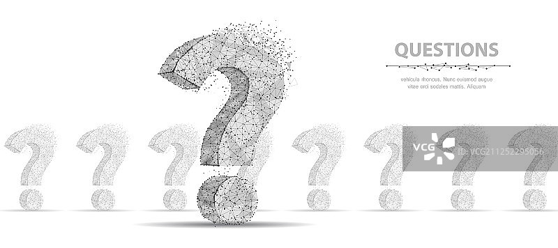 3D抽象问号图片素材