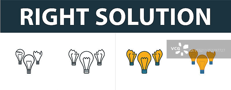 目标图标四元素不同组合图片素材