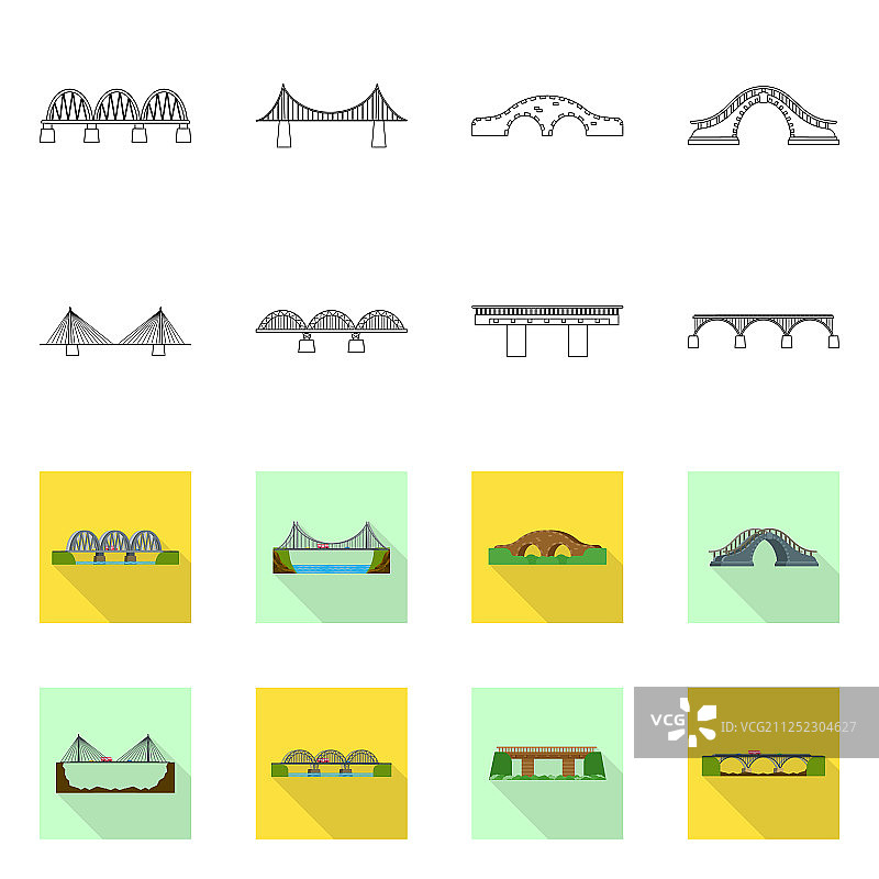 连接和设计图标集图片素材