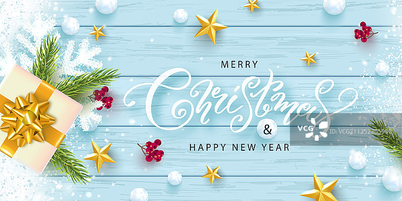 圣诞节新年快乐横幅图片素材