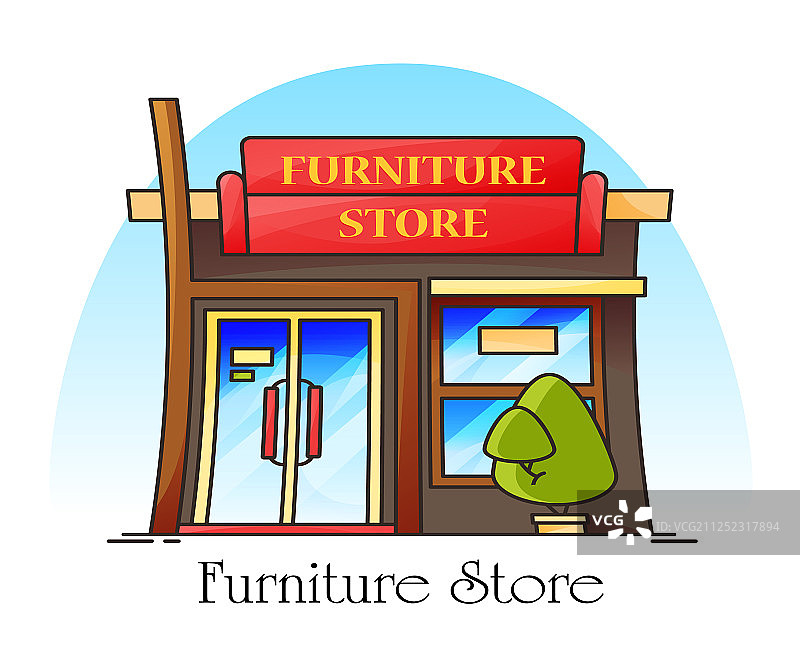 用于装饰的家具店或商店建筑图片素材