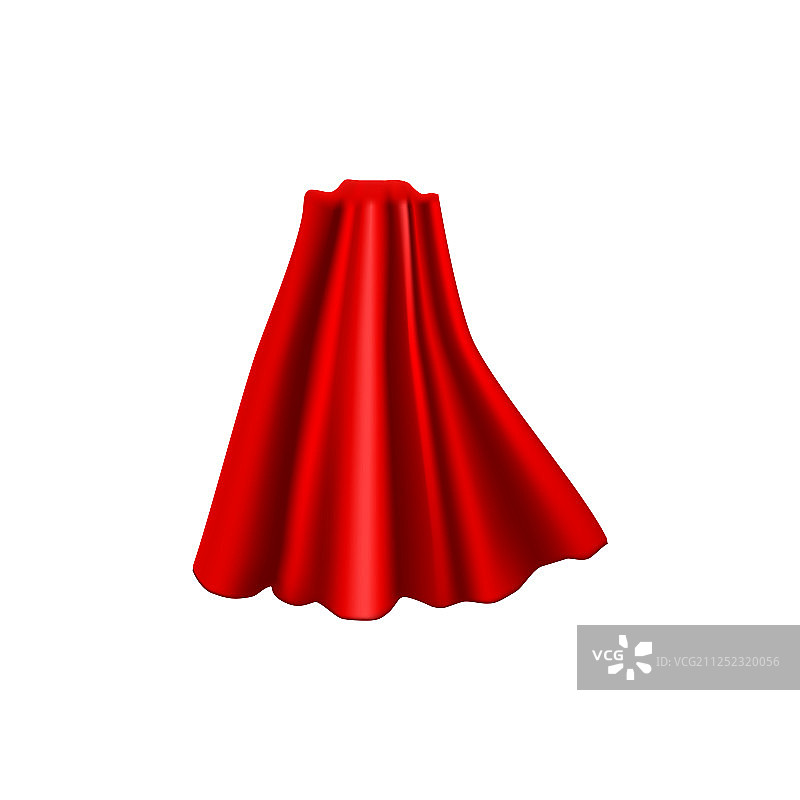 逼真3D红色斗篷超人服装图片素材