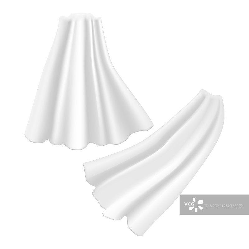 逼真3D白色斗篷服装图片素材
