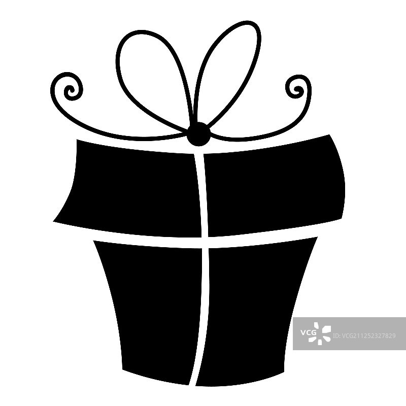 带蝴蝶结的礼品图标图片素材
