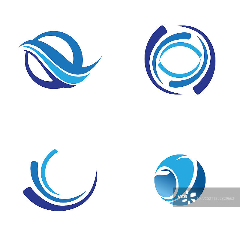 抽象波浪Logo图像图片素材