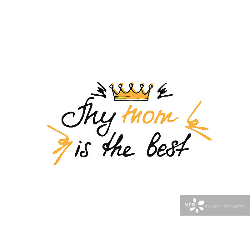 母亲节手绘短语图片素材