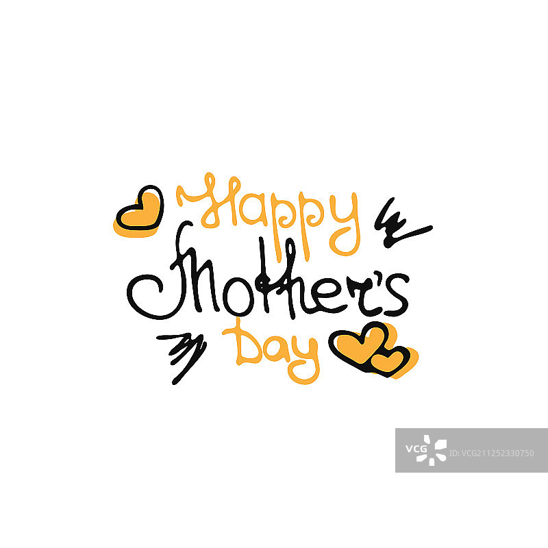 母亲节手绘短语图片素材