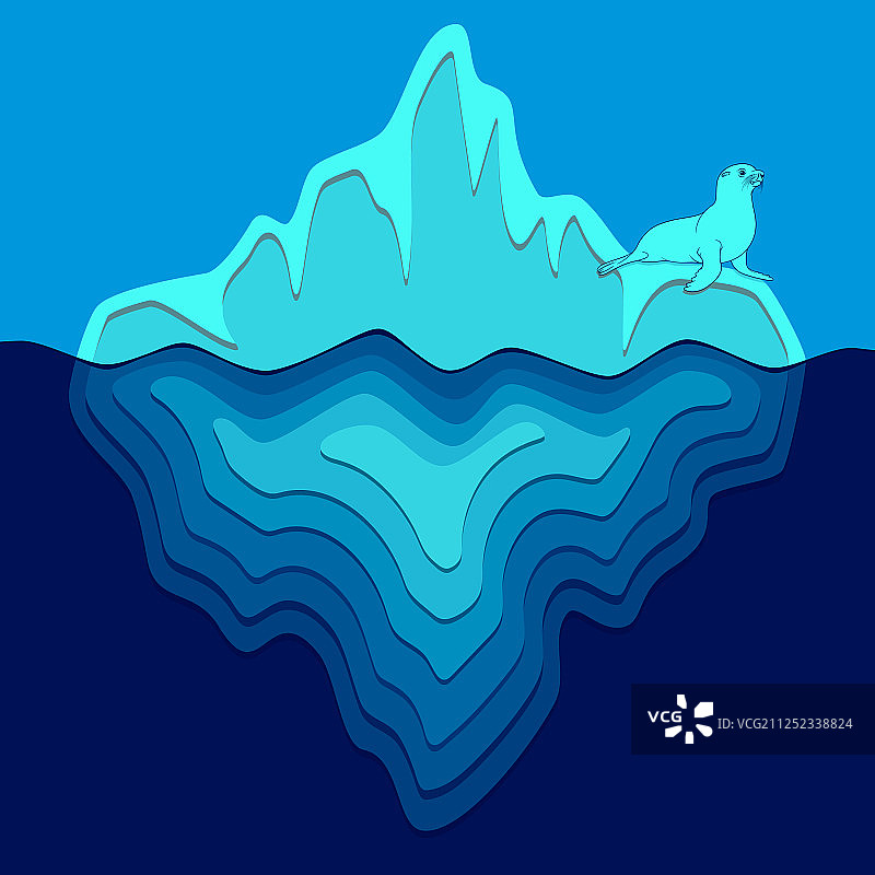 冰山和海豹图片素材