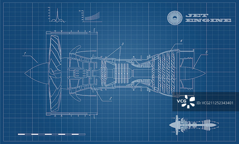 轮廓风格的喷气发动机飞机图片素材