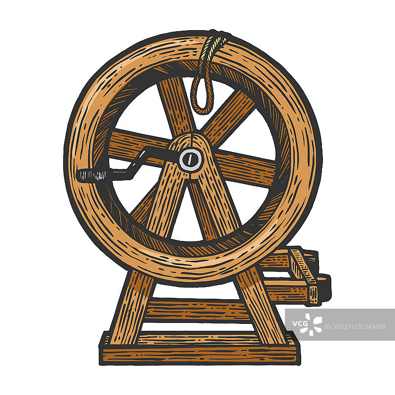 车轮刑具草图图片素材