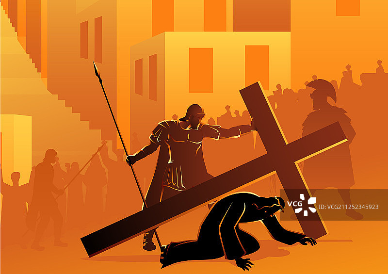 耶稣第二次跌倒图片素材