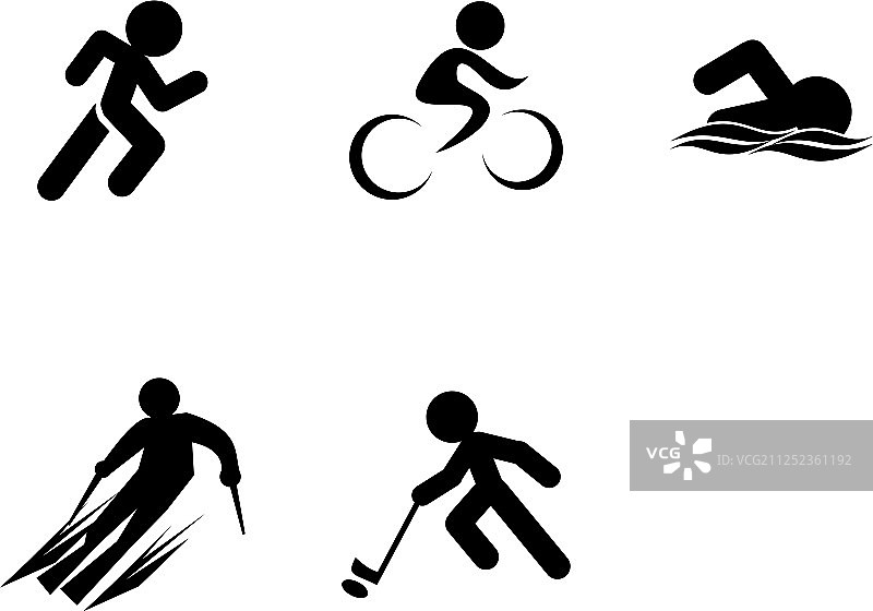 铁人三项运动图标图片素材