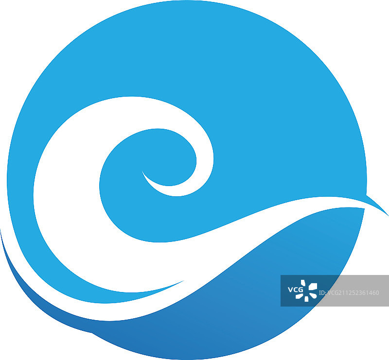 水波符号和图标标志模板图片素材