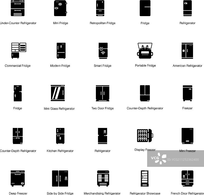 冰箱实体图标包图片素材