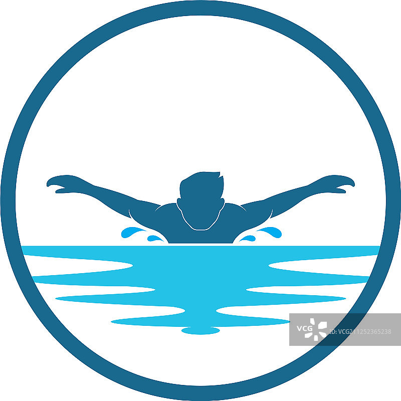 游泳图标logo设计图片素材