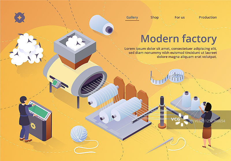 纱线生产工厂自动化机器图片素材