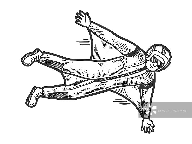 翼装飞行速写图片素材