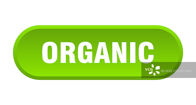 绿色有机圆形按钮图片素材